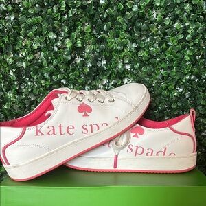 Kate Spade Pink and White Sneakers